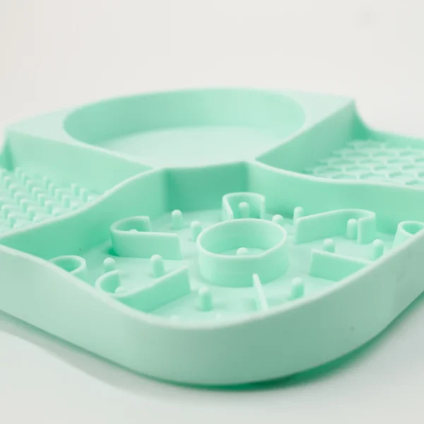 Plato interactivo de silicona adherente grande